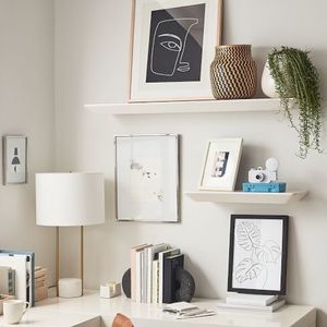NEW West Elm: 1ft Slim Floating Shelf New In Box - White Ash